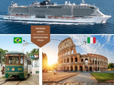 Travessia Brasil Itália MSC Seaview Santos Civitavecchia (Roma) Travessia Brasil Itália MSC Seaview Santos Civitavecchia (Roma)